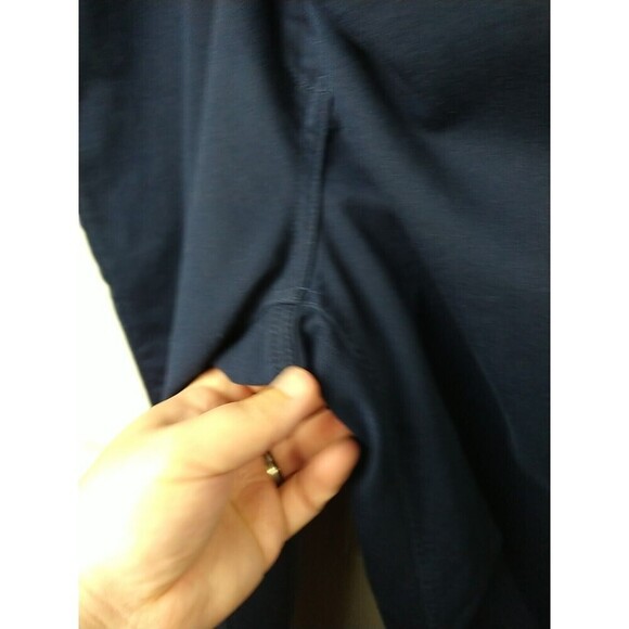 Violets And Roses Navy Straight Zip Button Elastic Waist Pants. Size 14W - Picture 9 of 13